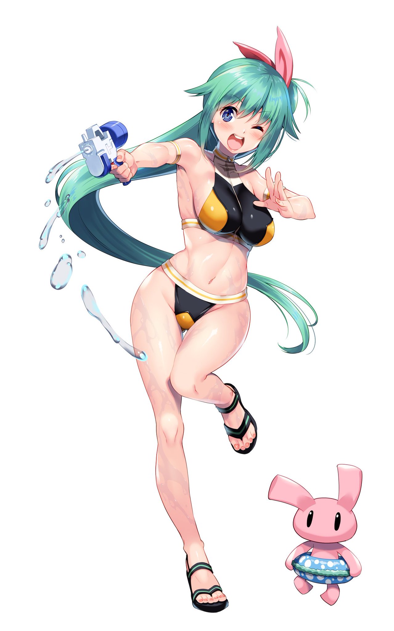 【夏日限定】碧发兔耳少女的清爽水战 元气满载的盛夏邀约