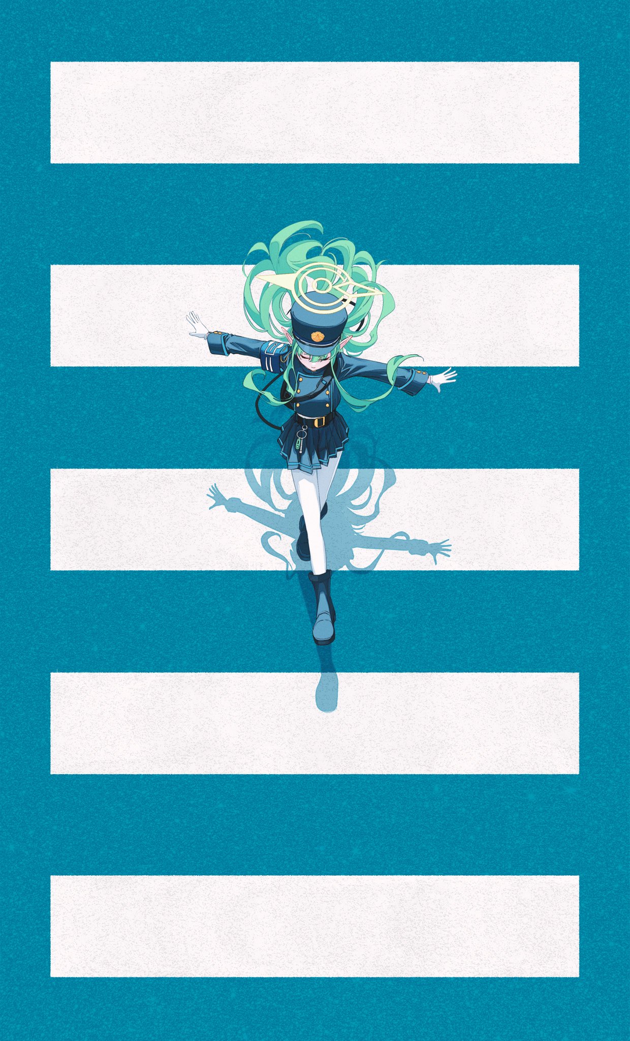 【碧蓝档案】碧发精灵的街头巡礼 斑马线上的几何秩序美学