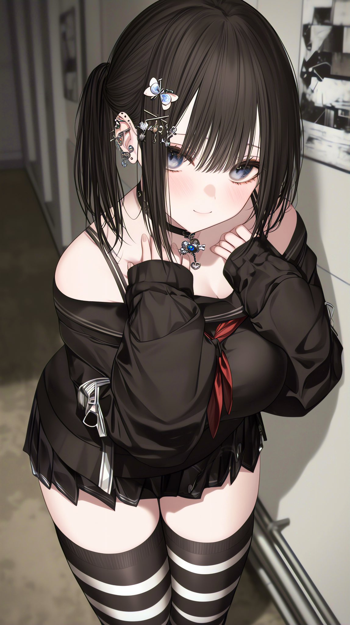 【原创】黑发少女的叛逆美学 地雷系水手服下的那一抹幽蓝