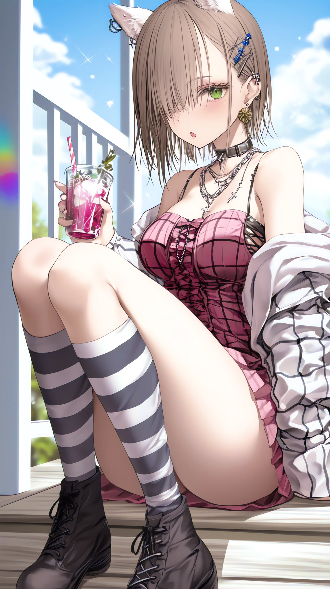 【Fate/Grand Order】玛修·基列莱特的盛夏邀约 猫耳朋克与粉色格纹的甜酷火花