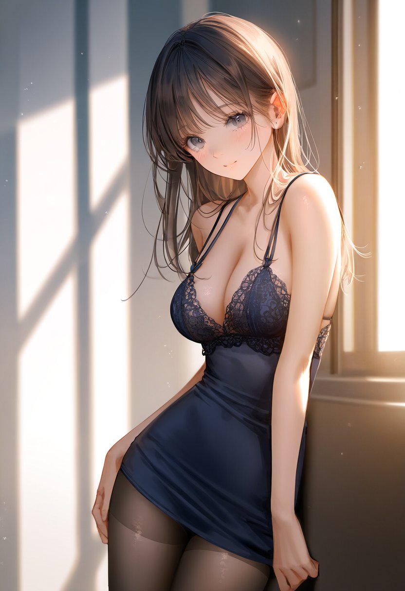 【轻小说画风】晨光下的私密温柔，藏在蕾丝裙摆里的少女心事