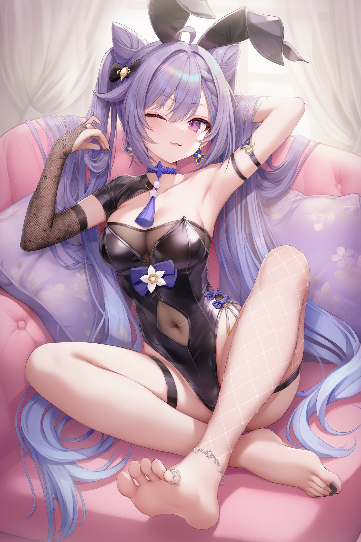 【原神】刻晴 褪去玉衡星光环的兔女郎之夜