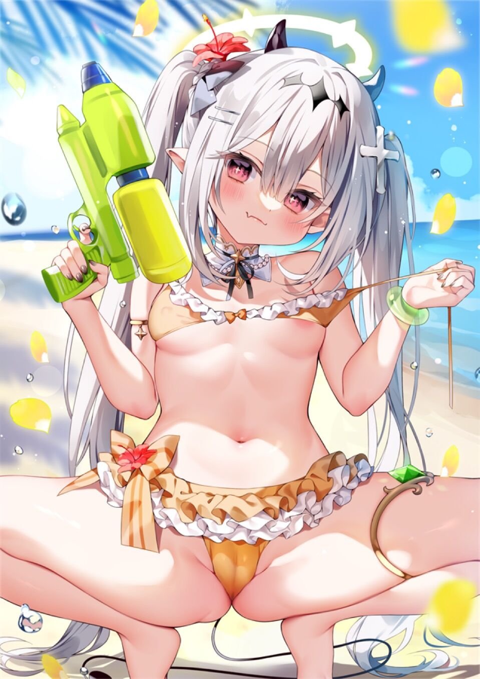 【蔚蓝档案】浅木睦月 盛夏海滩的恶作剧，锁定这一抹橘色的心动瞬移