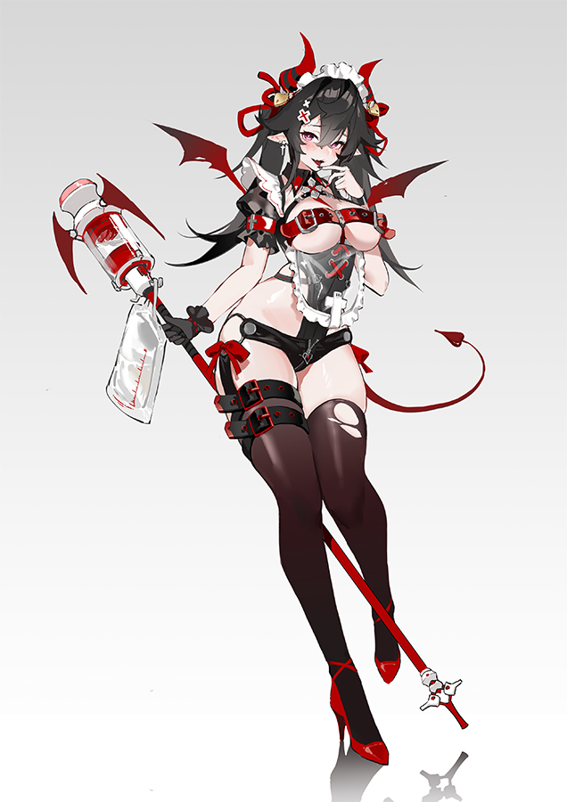 【原创设计】恶魔护士的禁忌针筒，暗黑反差下的诱惑之美