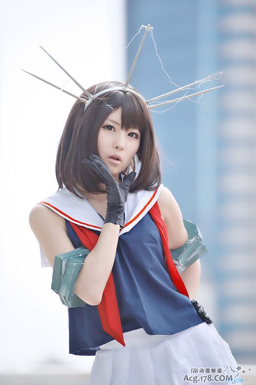 淡妆萌妹子参上！人气游戏「舰娘」摩耶COSPLAY欣赏